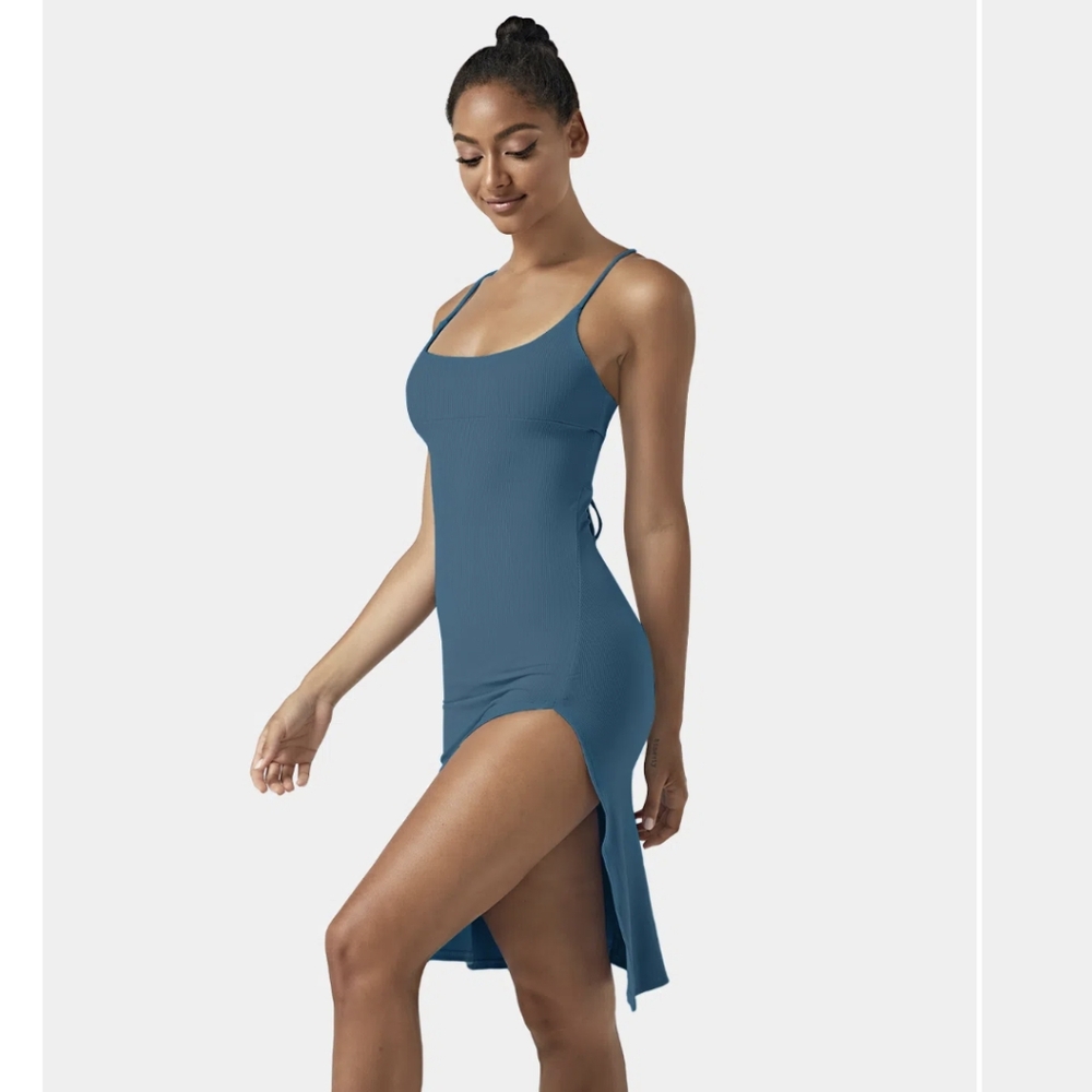 Halara Everyday Split Strap Bodycon MidiDress